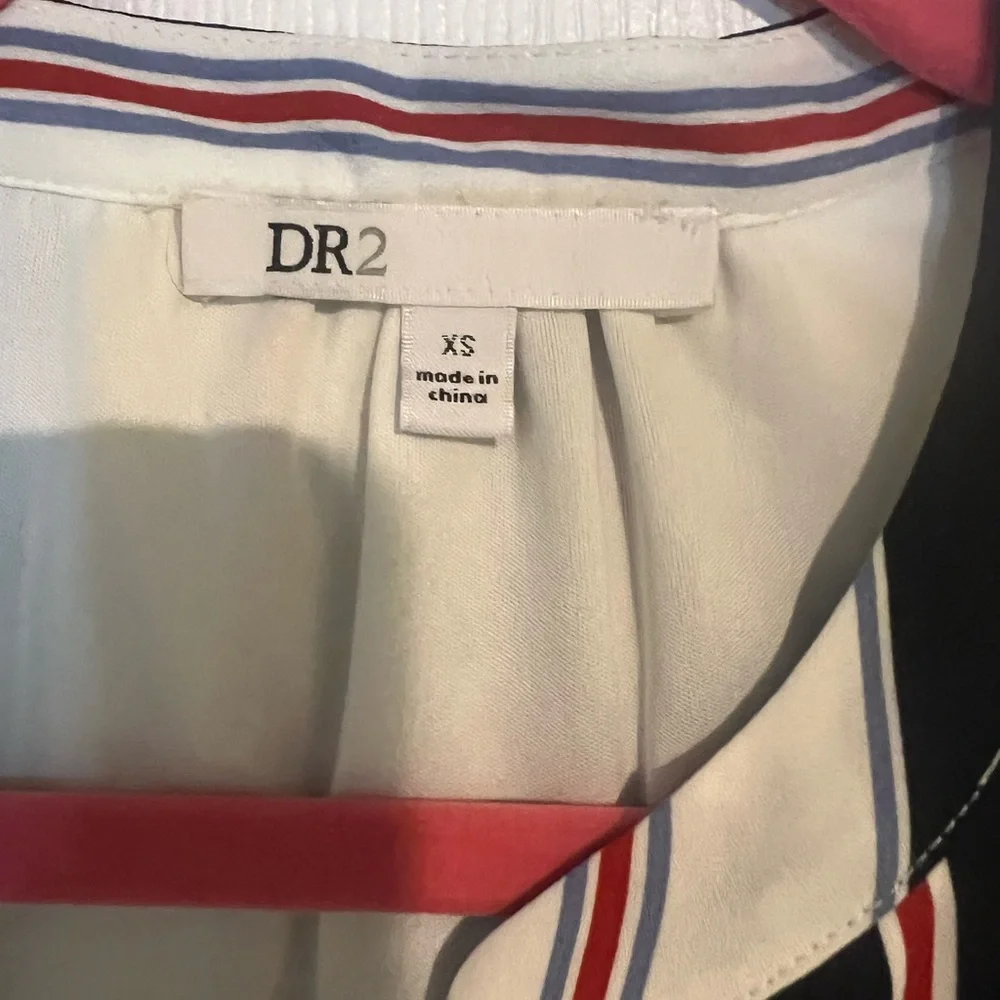 DR2 Black and White Striped Mini Dress - Picture 3 of 4